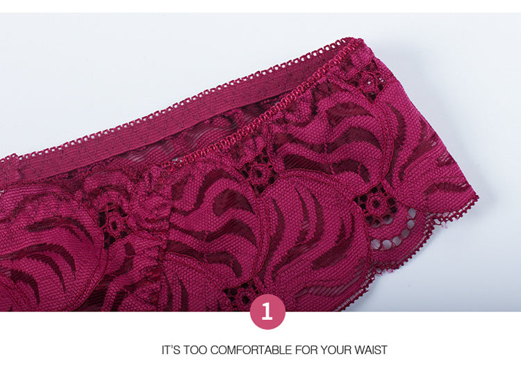 Lace low-waist breathable embroidered lingerie briefs with transparent fabric, featuring a G-string design from The Clothing Company Sydney.