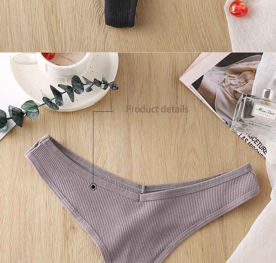 Cotton fruit embroidery G-string underwear with T-back design, featuring colorful fruit patterns, from The Clothing Company Sydney.