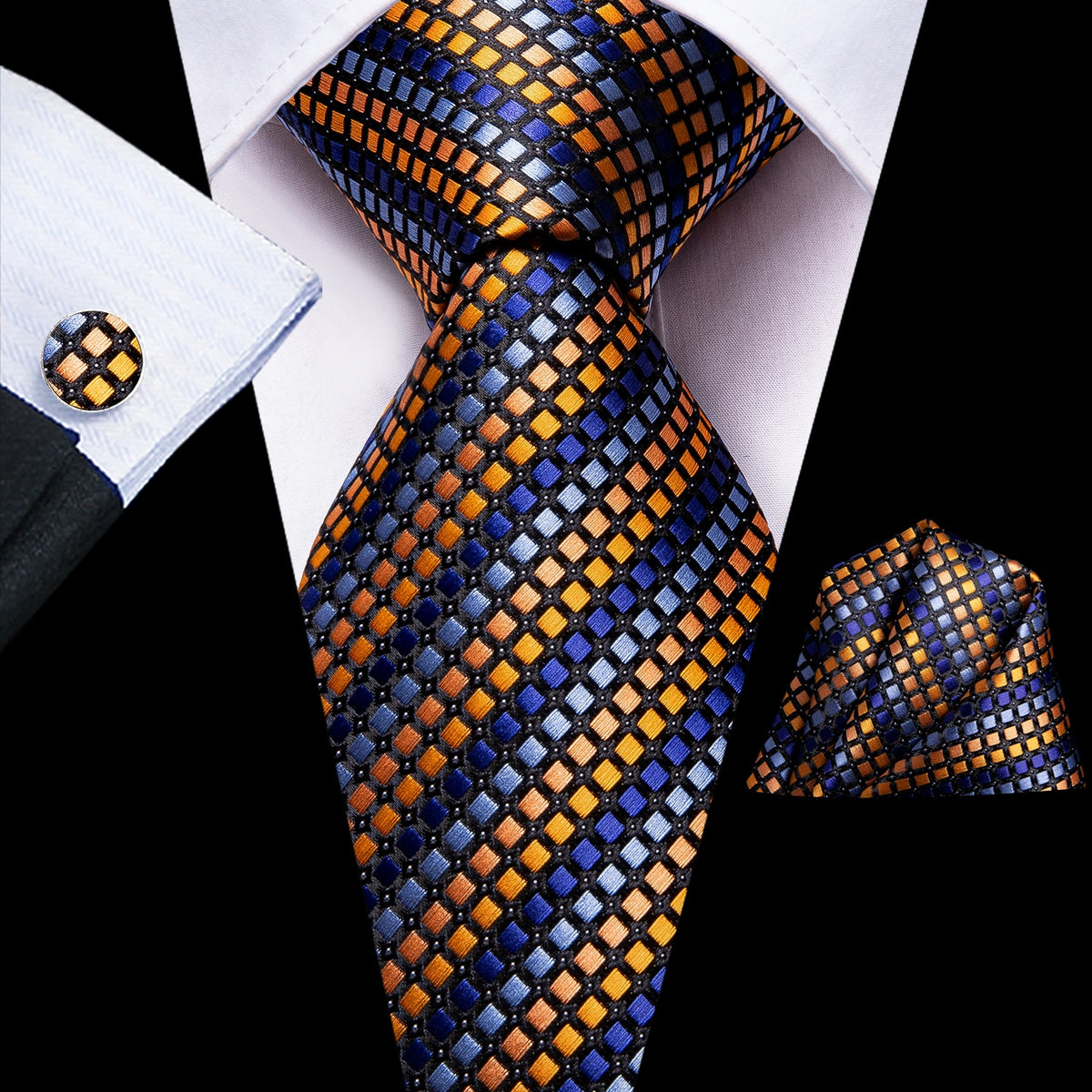 Blue silk men's tie from The Clothing Company Sydney, 8.5cm width, ideal for formal, wedding, or business attire.