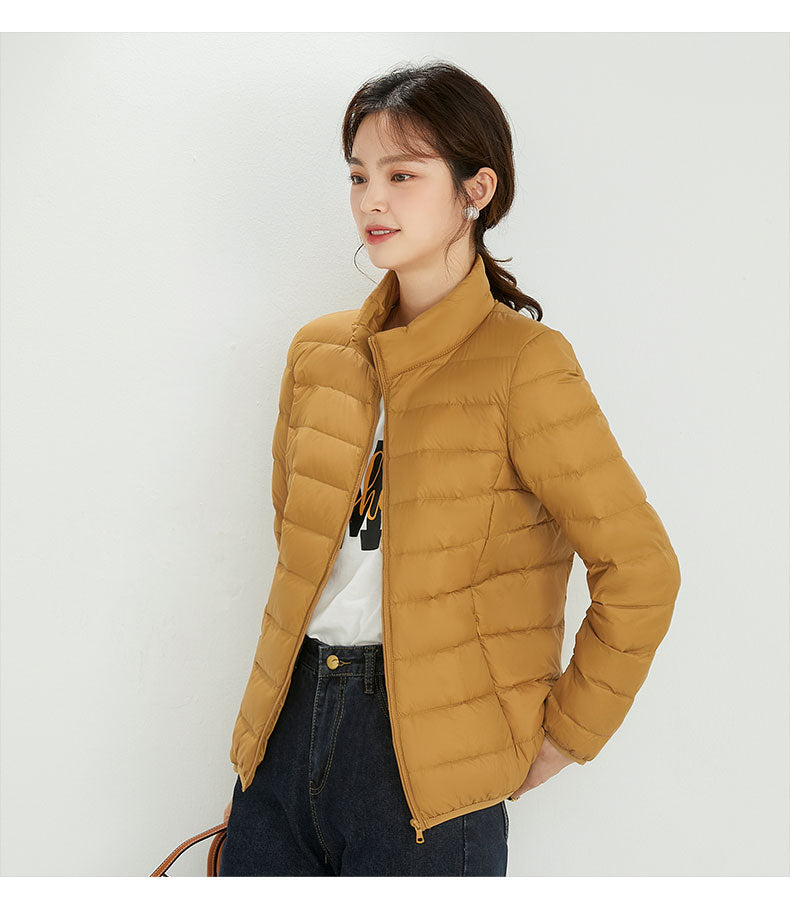 Winter Women's Stand Collar 90% White Duck Down Jacket Ultra Light Down Jackets Slim Long Sleeve Parkas Candy Color Jacket The Clothing Company Sydney