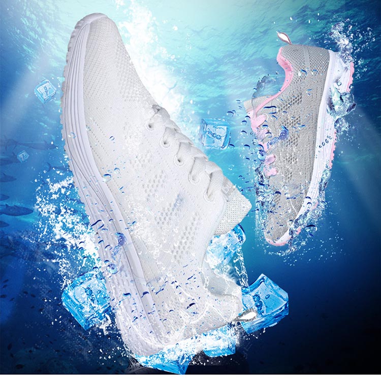 Women's lace-up fashion sneakers with platform soles, breathable vulcanized shoes by The Clothing Company Sydney.