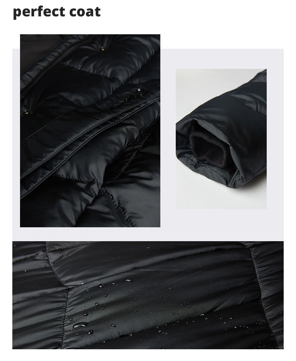 Warm women's plaid winter parka jacket with hood, long, thick, and stylish, suitable for large sizes by The Clothing Company Sydney