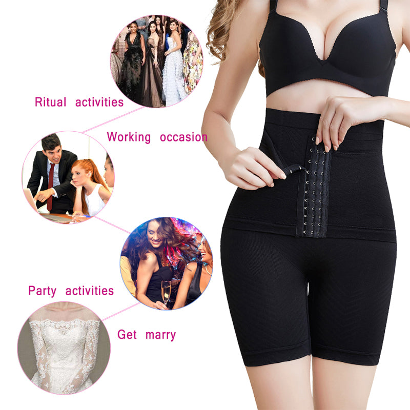 Black body shaper tummy control panties for women with butt lifting design by The Clothing Company Sydney, plus size shapewear.