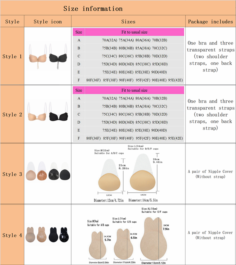 Invisible silicone push-up bra with transparent straps, backless design, reusable wedding lingerie top from The Clothing Company Sydney
