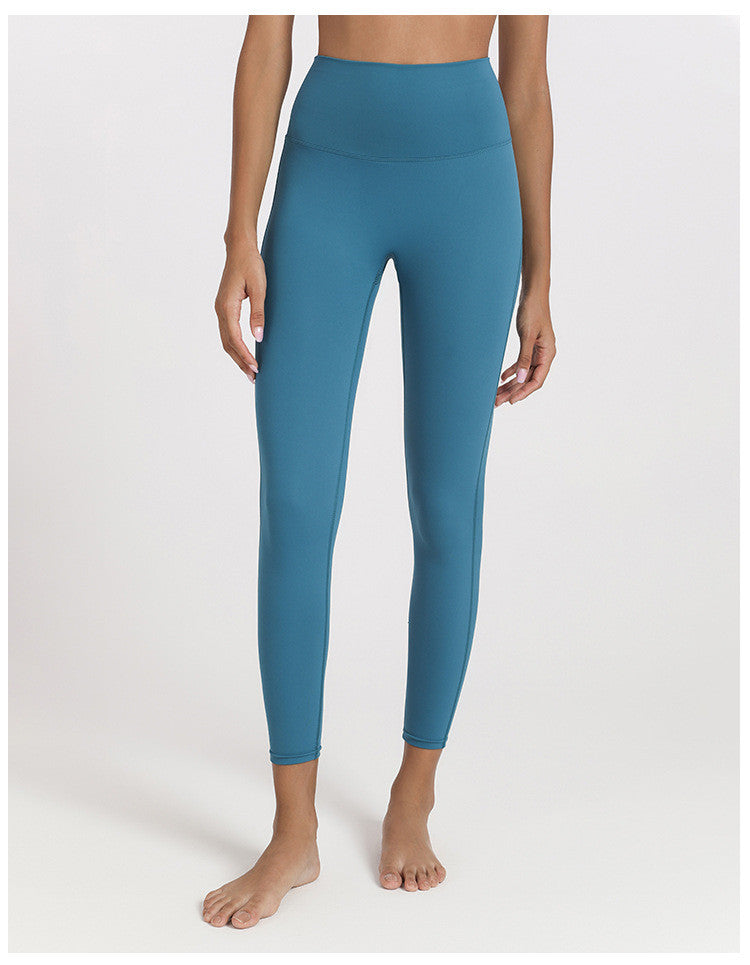 High waist yoga leggings by The Clothing Company Sydney with large hidden pocket, soft elastic fabric, quick-dry for women’s fitness.