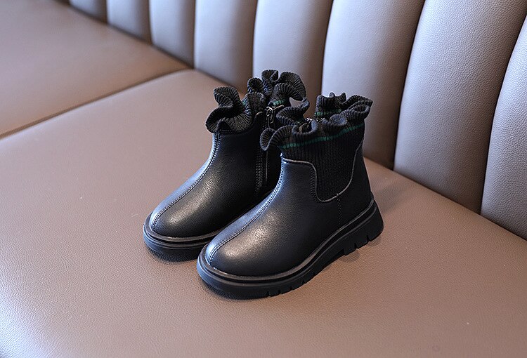 Kids' flower girl boots by The Clothing Company Sydney, plush warm leather winter boots for boys and girls, soft and stylish.