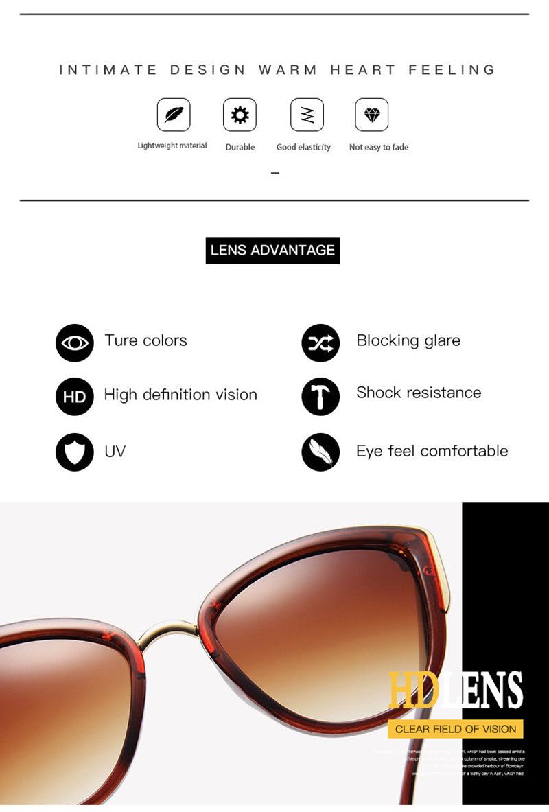 Cateye women’s vintage sunglasses by The Clothing Company Sydney with leopard print frames, anti-glare lenses, UV400 protection.