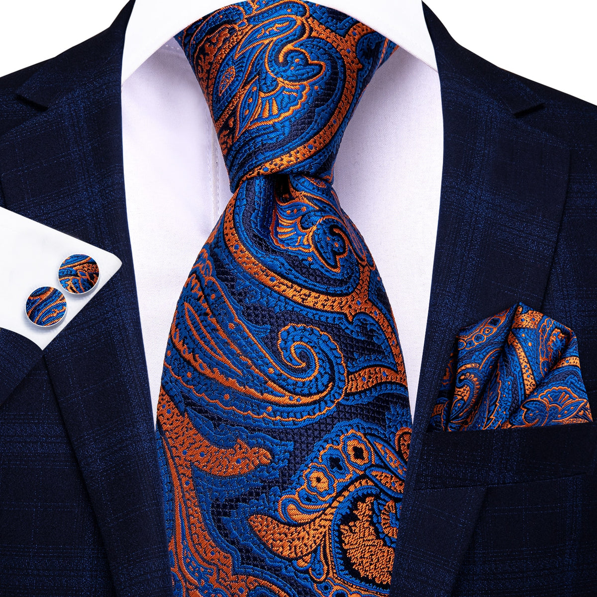 Blue silk men's tie from The Clothing Company Sydney, 8.5cm wide, ideal for formal, wedding, or business attire.