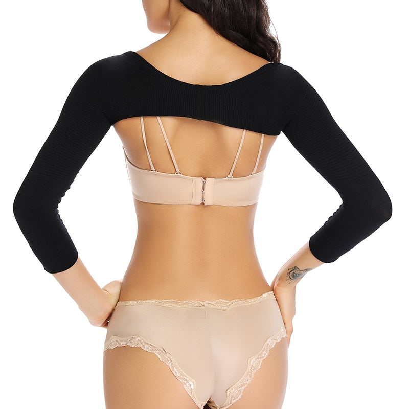 The Clothing Company Sydney arm shaper back support shapewear, with shoulder correction and anti-cellulite design for body contouring.