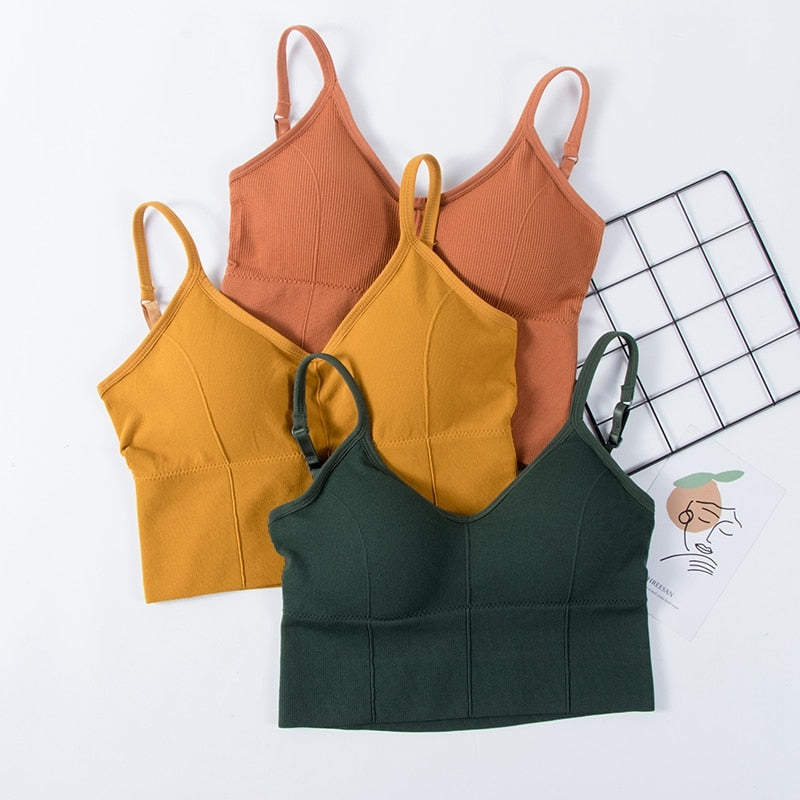 Backless seamless padded bralette by The Clothing Company Sydney, wireless cotton lingerie perfect for long tops and active wear.