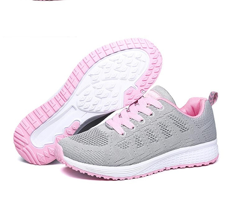 Breathable women's lace-up sneakers with platform sole and vulcanized design by The Clothing Company Sydney, stylish footwear for casual wear.