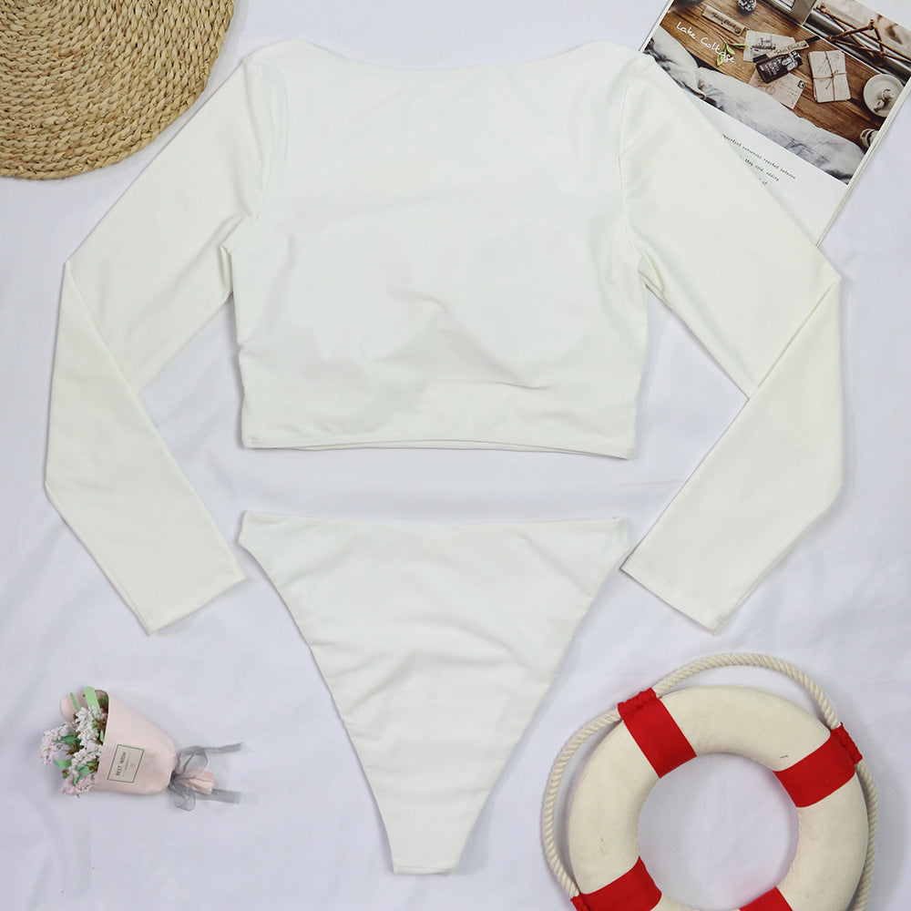 Leopard print 2-piece swimsuit for women featuring retro vintage style, suitable for beach, surfing, and swimming activities.