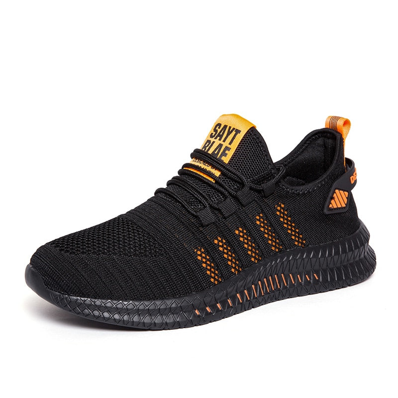 Men's casual sneakers by The Clothing Company Sydney with breathable mesh, elastic design, suitable for outdoor walking and sports.