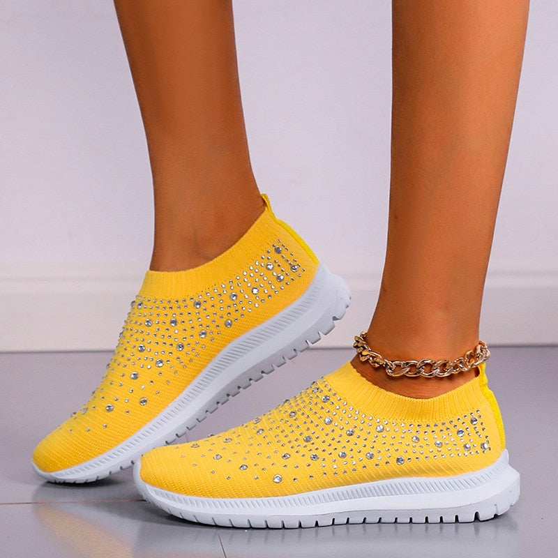 Women’s breathable mesh sneaker shoes by The Clothing Company Sydney with soft soles, non-slip casual flats, available in plus sizes.