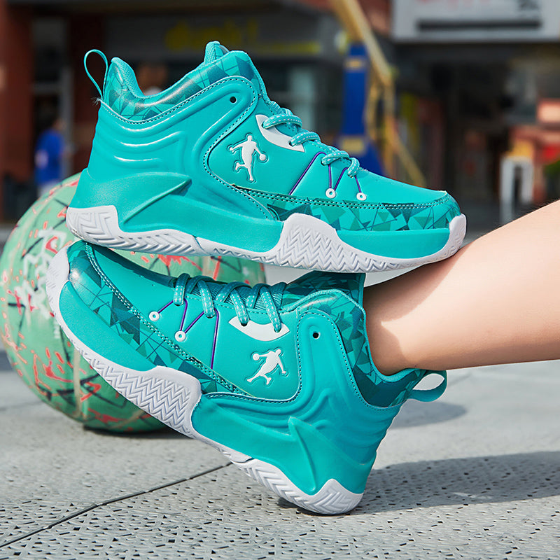 Kids basketball sneakers from The Clothing Company Sydney, comfortable and breathable shoes for boys and girls, suitable for sports.