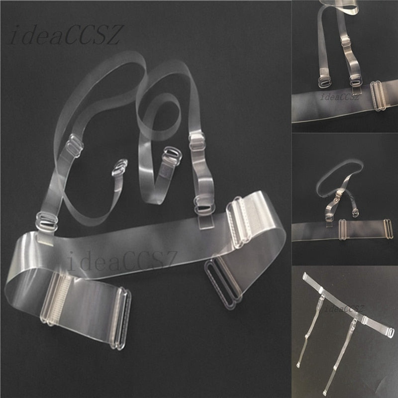 Invisible silicone push-up bra with transparent straps, backless design, reusable lingerie top by The Clothing Company Sydney.