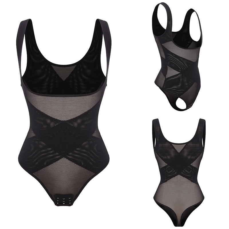 1 Piece Mesh Bodysuit Seamless Full Body Shaper Waist Tummy Control Underwear Underbust Corset Shapewear The Clothing Company Sydney