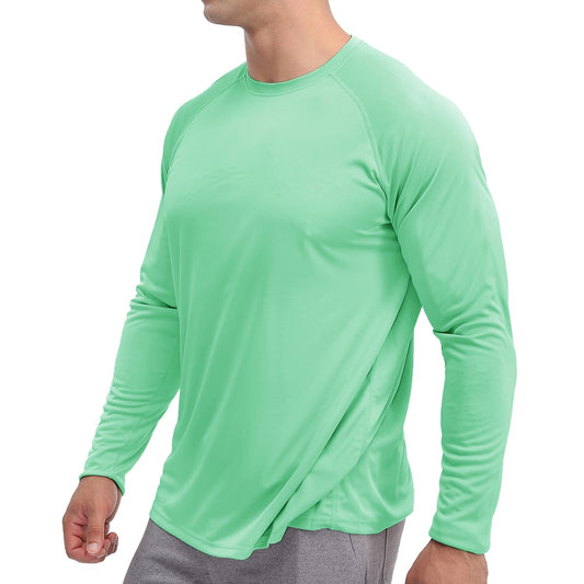 Sun Protection T-shirts Summer UPF 50+ Men's Long Sleeve Quick Dry Athlectic Sports Hiking Performance T-shirts Tee Tops The Clothing Company Sydney