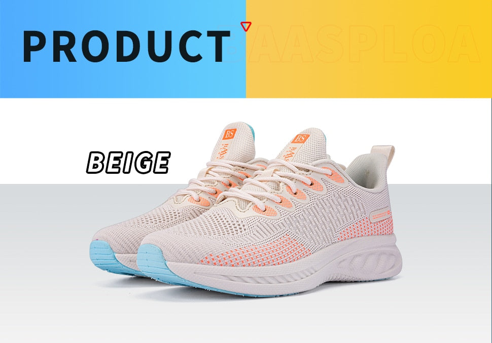 Light knit women's fashion sneakers by The Clothing Company Sydney, ideal for running, yoga, gym, tennis, and walking.