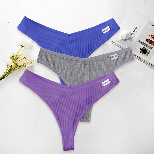 3 pack Set Panties Cotton G-string Underwear Pantys Low Waist Thongs T-Back Intimates V-Waist Lingerie The Clothing Company Sydney