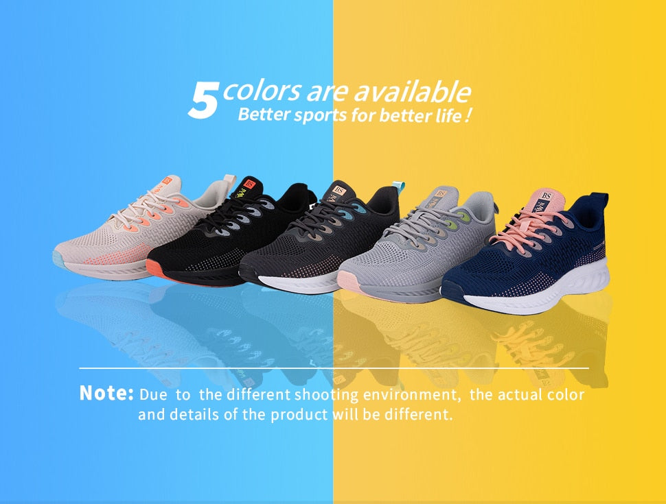 Light knit women's running shoes by The Clothing Company Sydney, comfortable walking and gym sneakers with a modern athletic design.