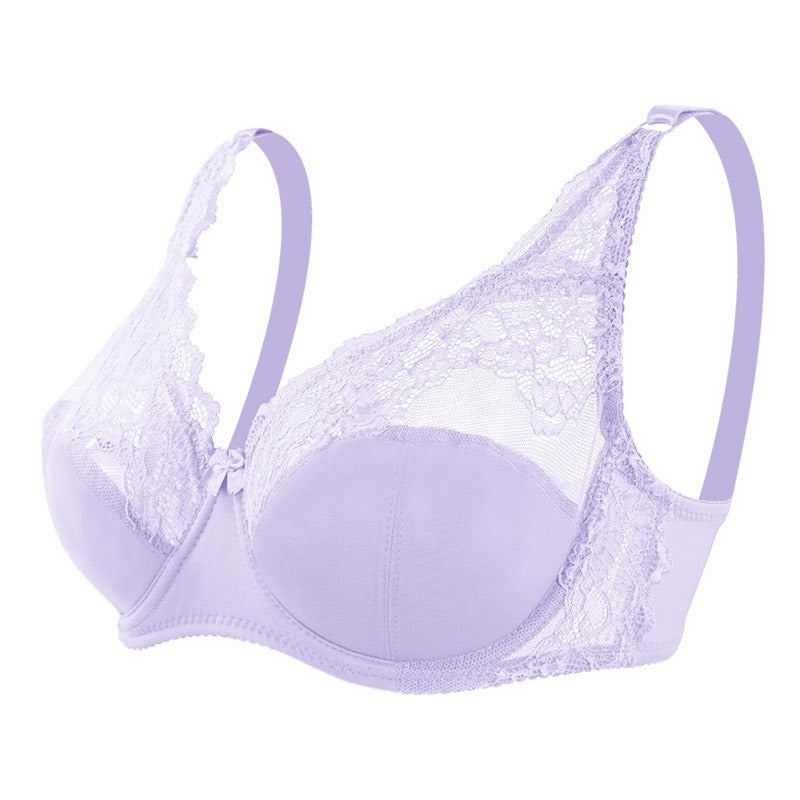 Seamless plus size lace push-up bralette from The Clothing Company Sydney, backless design with floral lace details.
