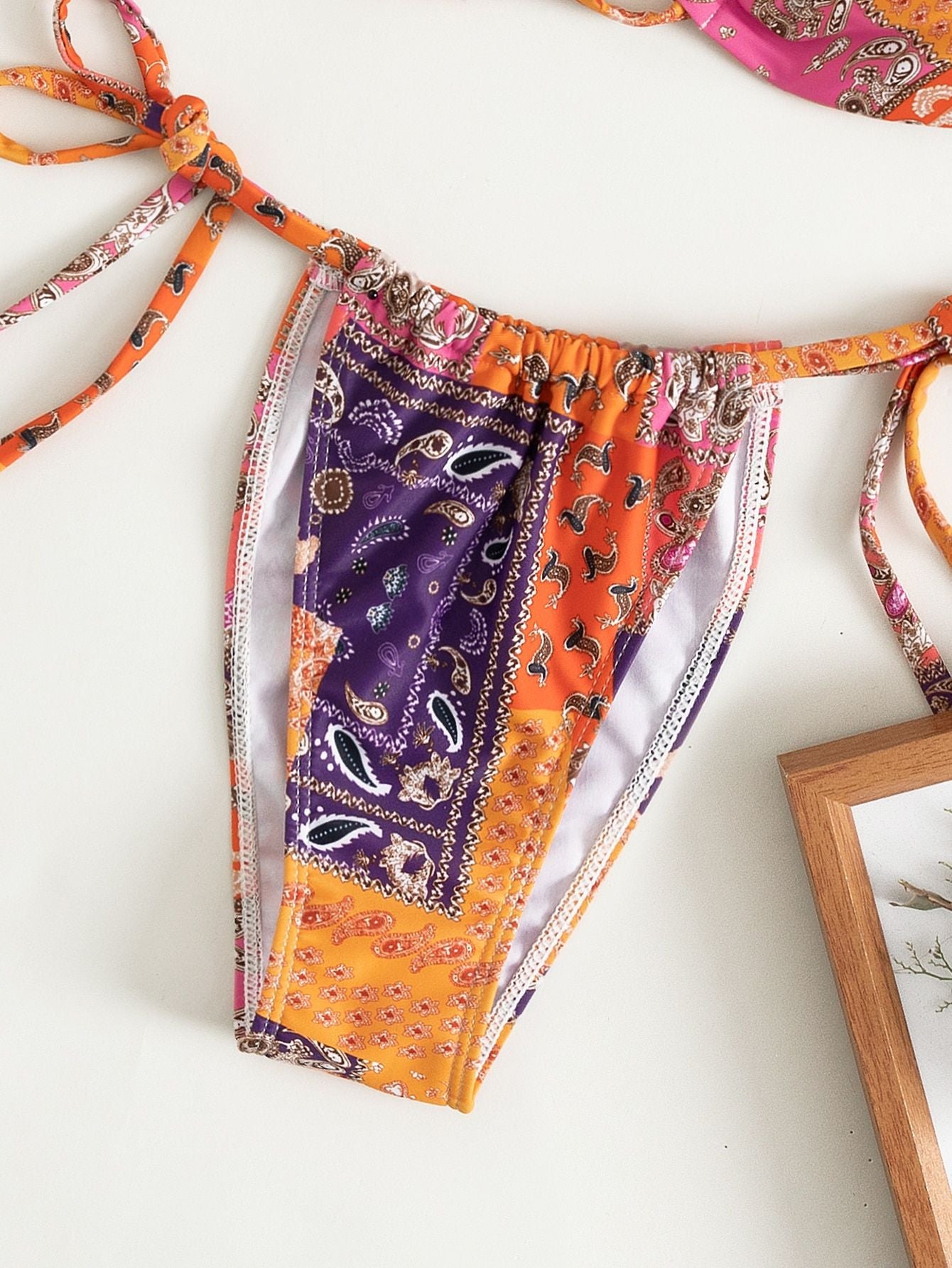 2 Piece Micro Bikini Women Halter Push Up Bohemia Floral Print Triangle Swimsuit Brazilian Beach Bathing Suit Bandage Swimwear The Clothing Company Sydney