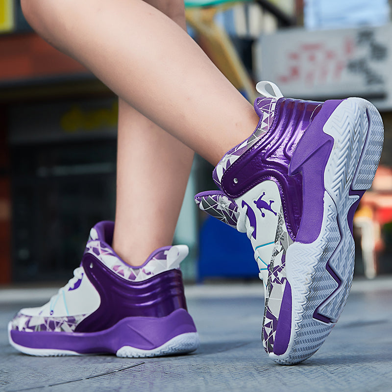 Kids basketball sneakers by The Clothing Company Sydney, breathable and comfortable student shoes for boys and girls.