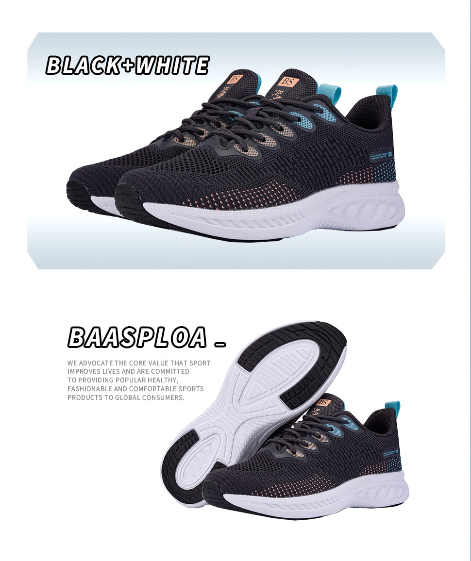 Women's light knit running shoes by The Clothing Company Sydney, comfortable sneakers for yoga, gym, tennis, and walking.