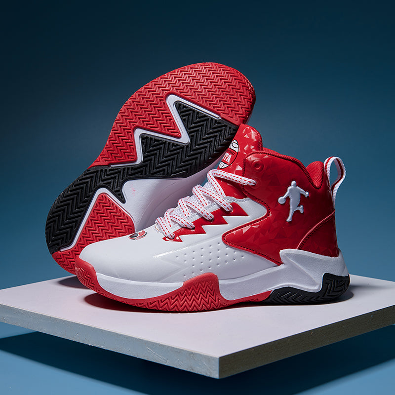 Kids basketball sneakers by The Clothing Company Sydney, breathable and comfortable student shoes for boys and girls, suitable for active play.