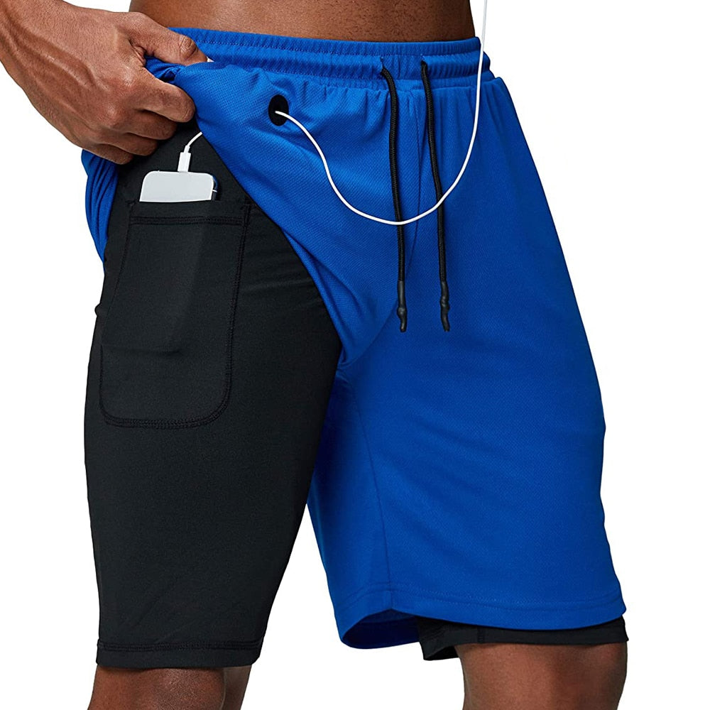 Men's Running Shorts Fitness Gym Training Sports Shorts Quick Dry Workout Gym Sport Jogging Double Deck Summer Shorts The Clothing Company Sydney
