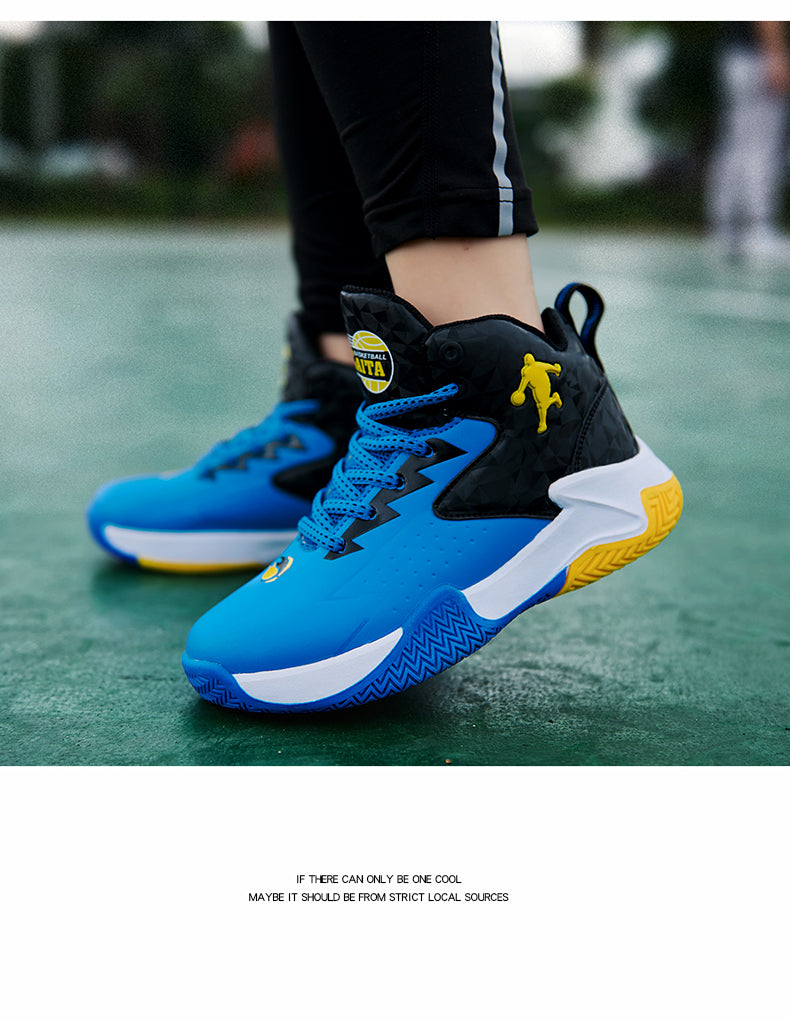 Kids basketball sneakers by The Clothing Company Sydney, breathable and comfortable student shoes for boys and girls.