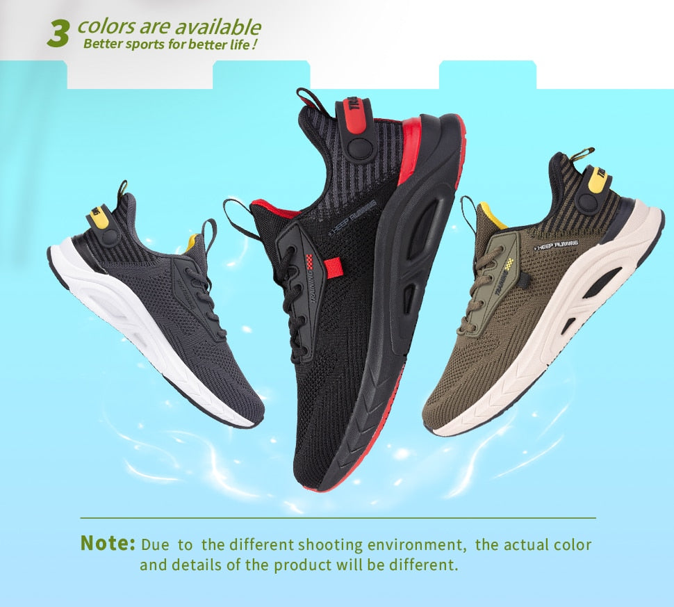 Men's breathable running shoes by The Clothing Company Sydney, casual light shock-absorbing tennis sneakers for men.
