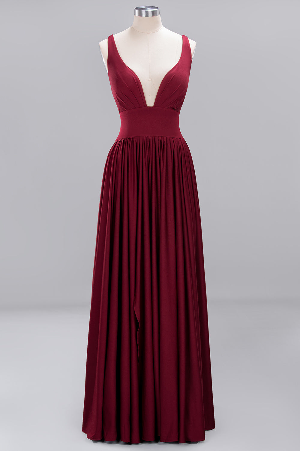 Champagne and Burgundy blue bridesmaid dress by The Clothing Company Sydney with elastic fabric, suitable for wedding or evening parties.