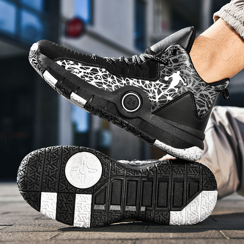 Kids basketball sneakers by The Clothing Company Sydney, comfortable and breathable shoes for boys and girls, suitable for active play.
