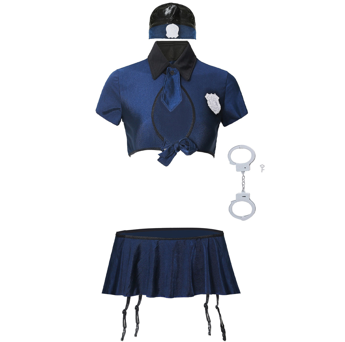Novelty cop ladies lingerie uniform by The Clothing Company Sydney, featuring police-themed clubwear and cosplay costume.