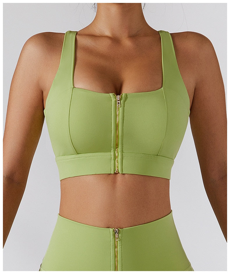 Women's 2-piece yoga set by The Clothing Company Sydney with high waist leggings, skirt, and sports bra for gym workouts.
