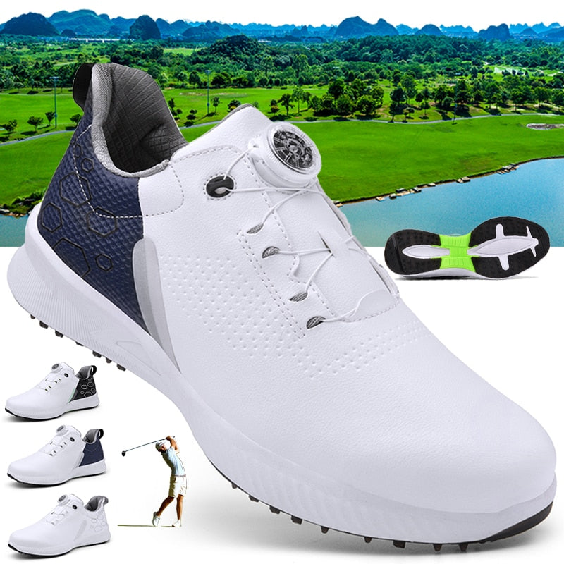 Luxury golf shoes by The Clothing Company Sydney, men's and women's athletic sneakers with sporty design and comfortable walking sole.