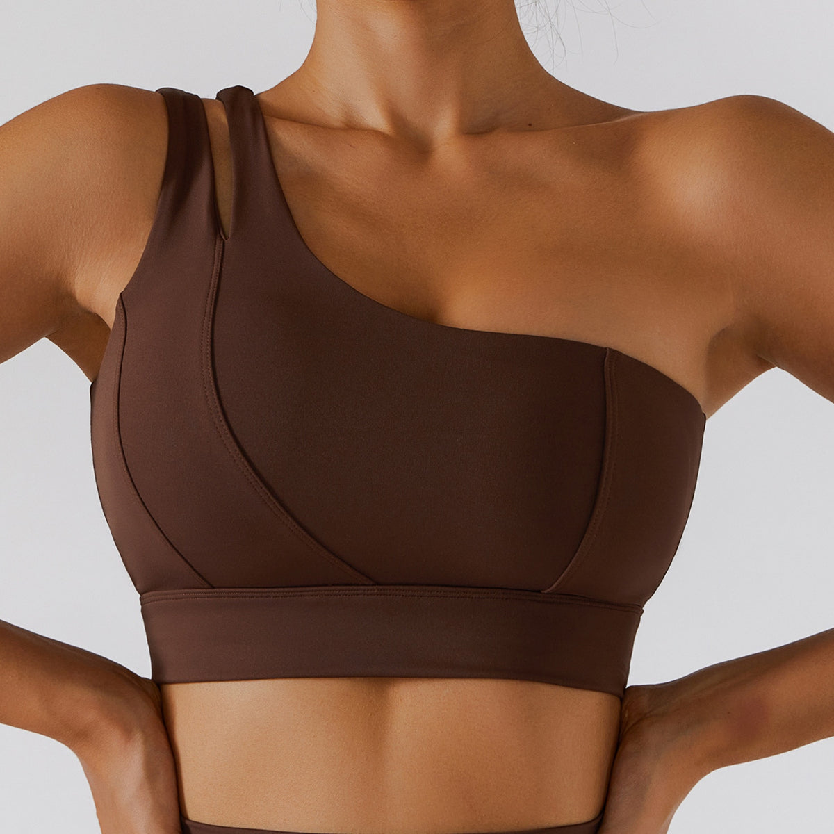 Women's yoga set with high waist leggings, skirt, and sports bra by The Clothing Company Sydney for gym and workout fitness.