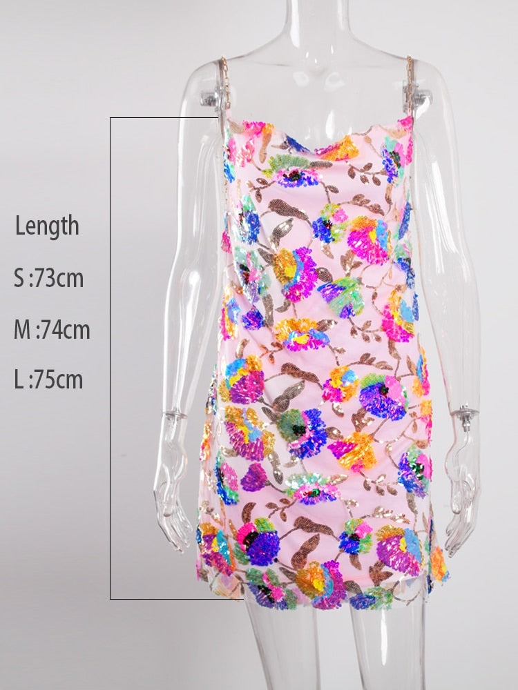Sequin Backless Slip Mini Chain Straps Short Tulle Cocktail Summer Party Night Lush Prom Dress The Clothing Company Sydney