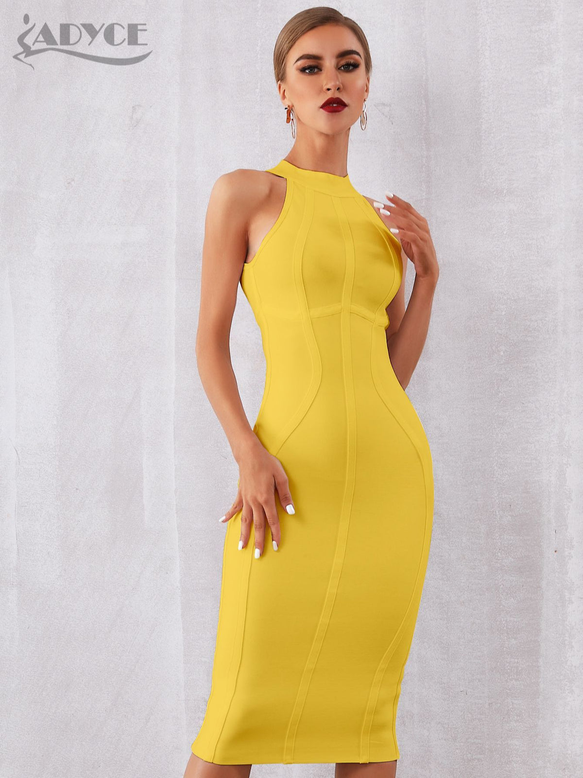 Elegant white women's bodycon bandage dress by The Clothing Company Sydney, sleeveless tank style, perfect for evening and party wear.