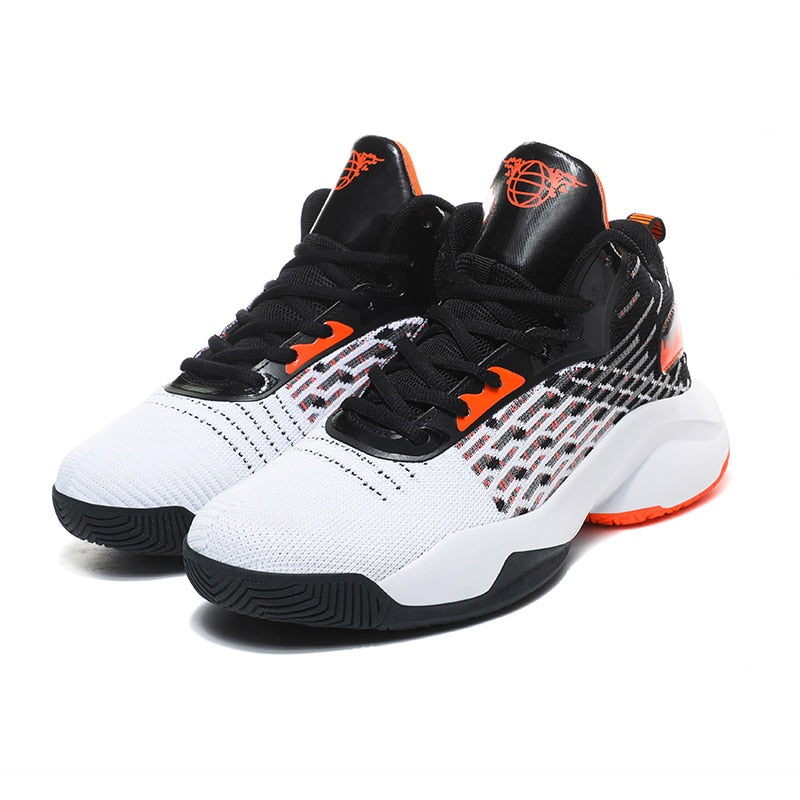 Men's and boys' basketball shoes by The Clothing Company Sydney featuring high-top design and outdoor-ready sneakers.