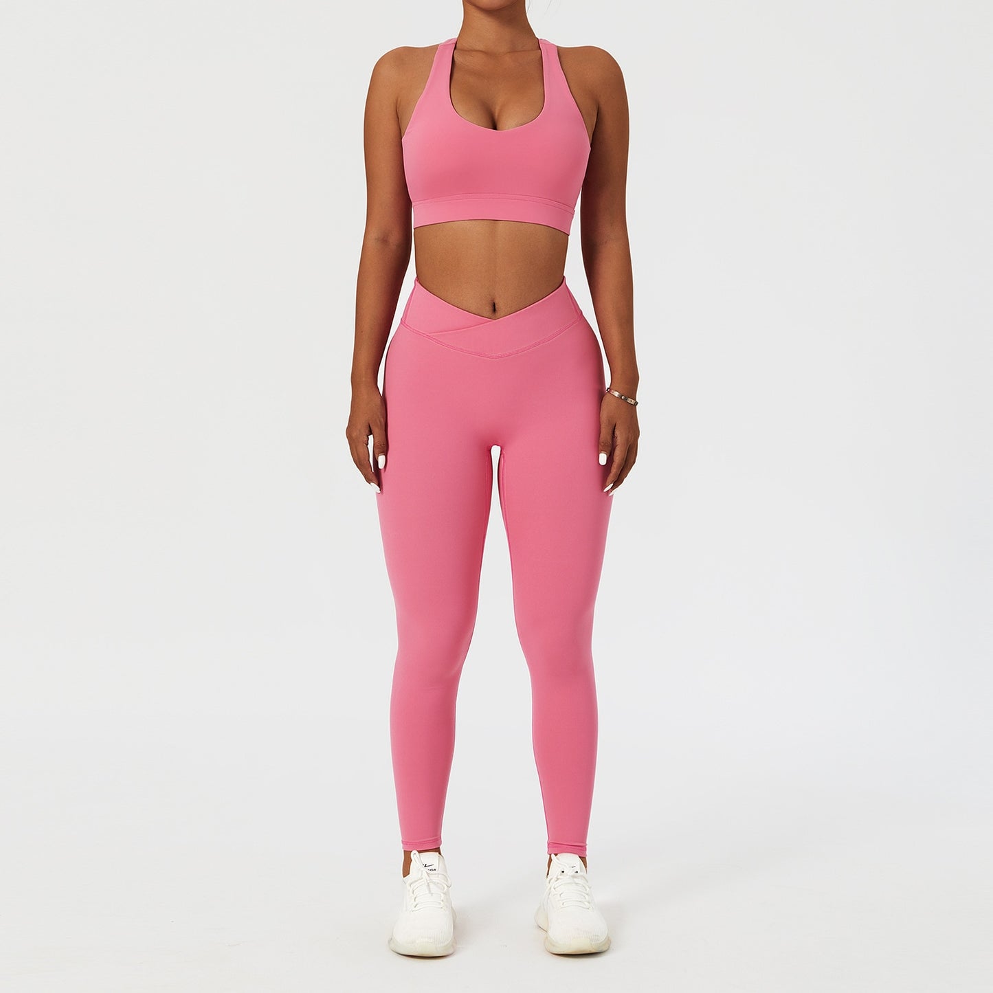 2 Piece Women's Yoga Set Workout Shirts Sport Pants Bra Gym Suits Fitness Shorts Crop Top High Waist Running Leggings Sports Sets The Clothing Company Sydney