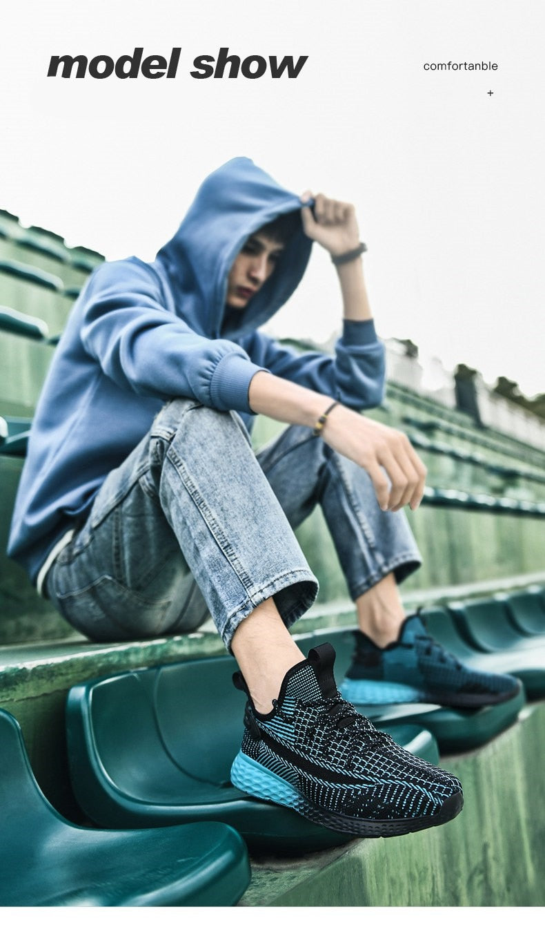 Men's breathable mesh sneakers by The Clothing Company Sydney, lightweight and comfortable running sport shoes for men and women.