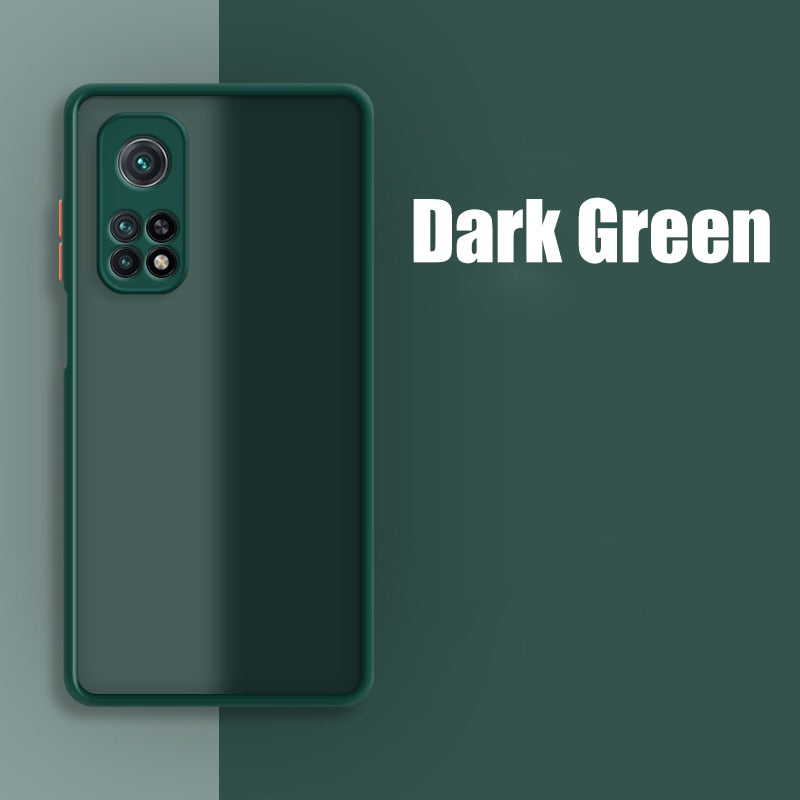 Shockproof matte phone case for Samsung Galaxy A33, A53, S20, S21 FE, and other models, with durable bumper design.