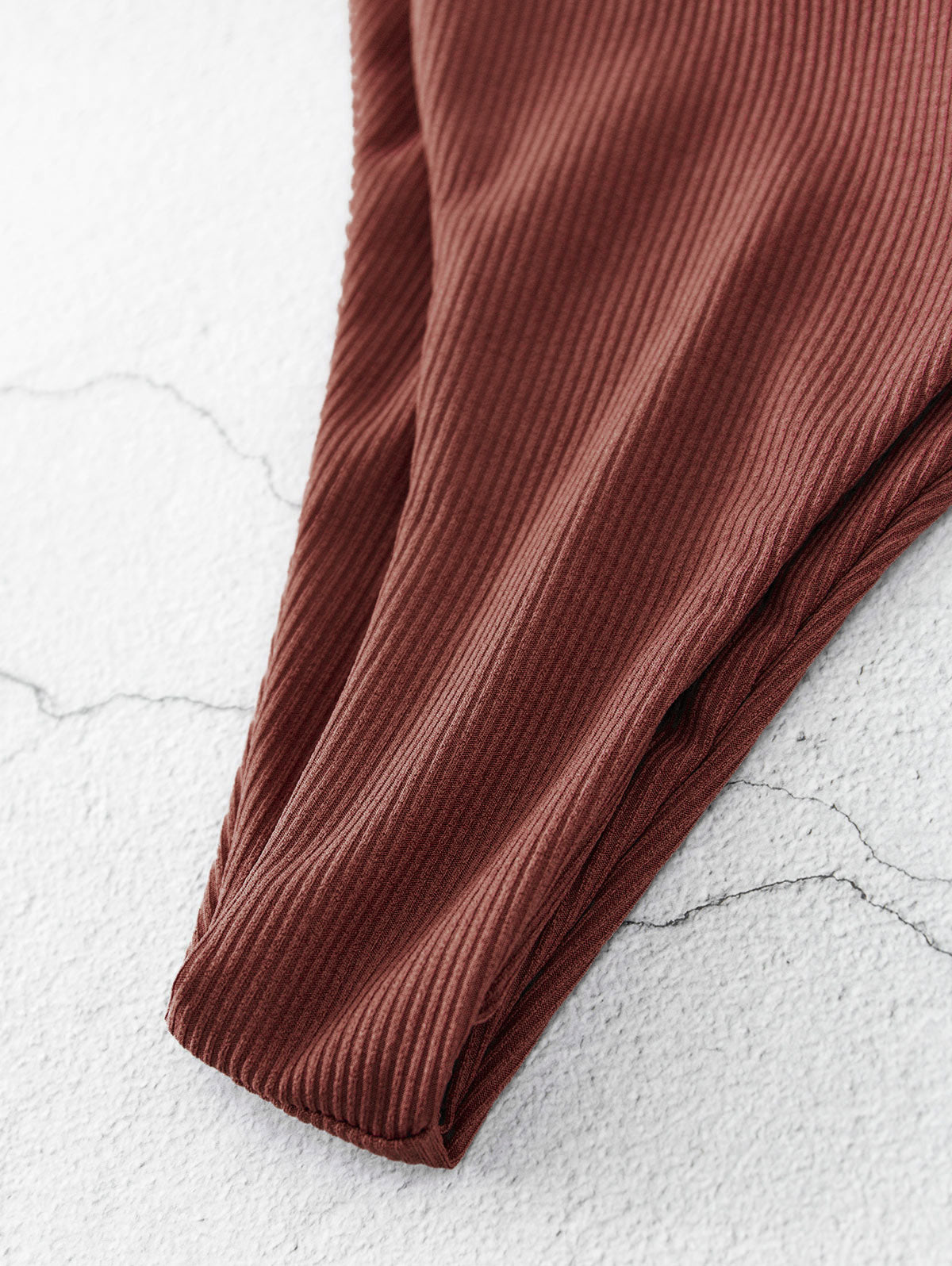 Low Waist Padded Bodysuit Two Pieces Swimsuit Tarzan Gather Cup Bikinis Curtain String Ribbed Two-Piece Suits The Clothing Company Sydney