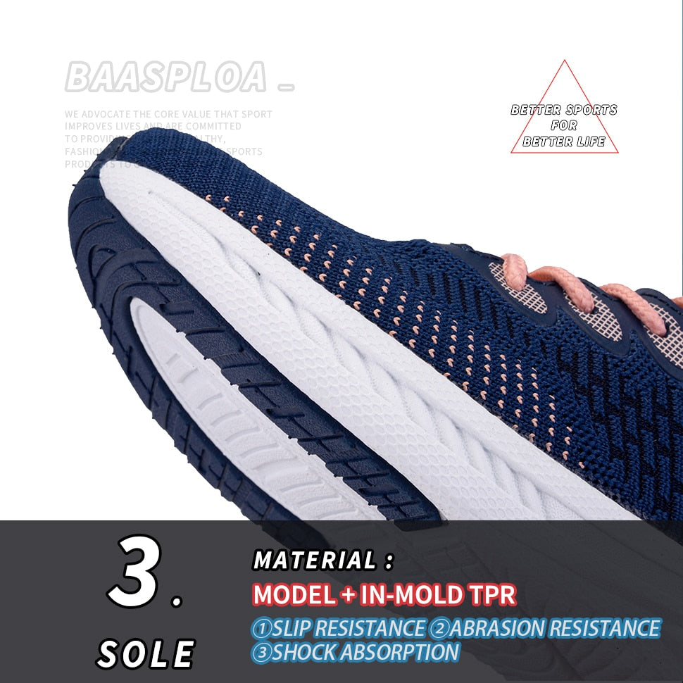 Women's light knit running shoes by The Clothing Company Sydney, comfortable sneakers for yoga, gym, tennis, and walking.