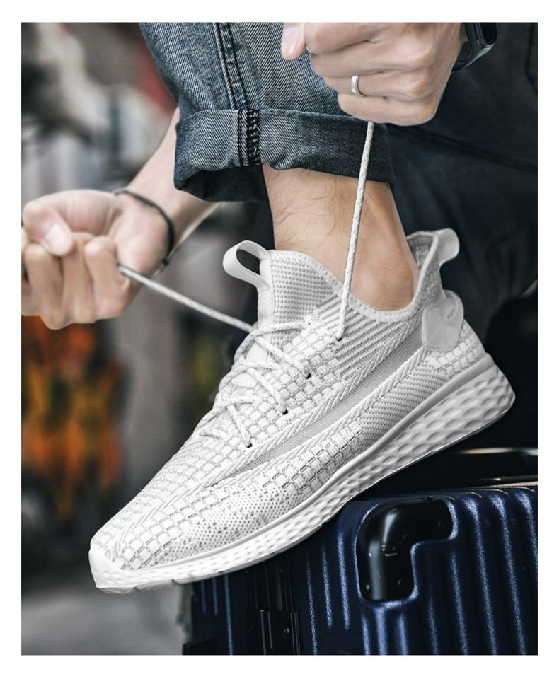 Men's breathable mesh sneakers by The Clothing Company Sydney, lightweight athletic running shoes, soft and comfortable for sports and casual wear.