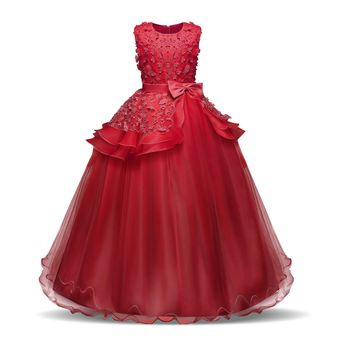 Kid Wedding Dresses for Girls Elegant Flower Princess Long Gown Baby Girl Christmas Dress Size 6 12 14 Years The Clothing Company Sydney
