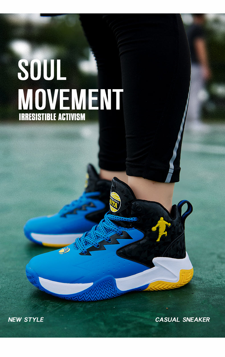 Kids basketball sneakers by The Clothing Company Sydney, comfortable breathable shoes for boys and girls with sporty design